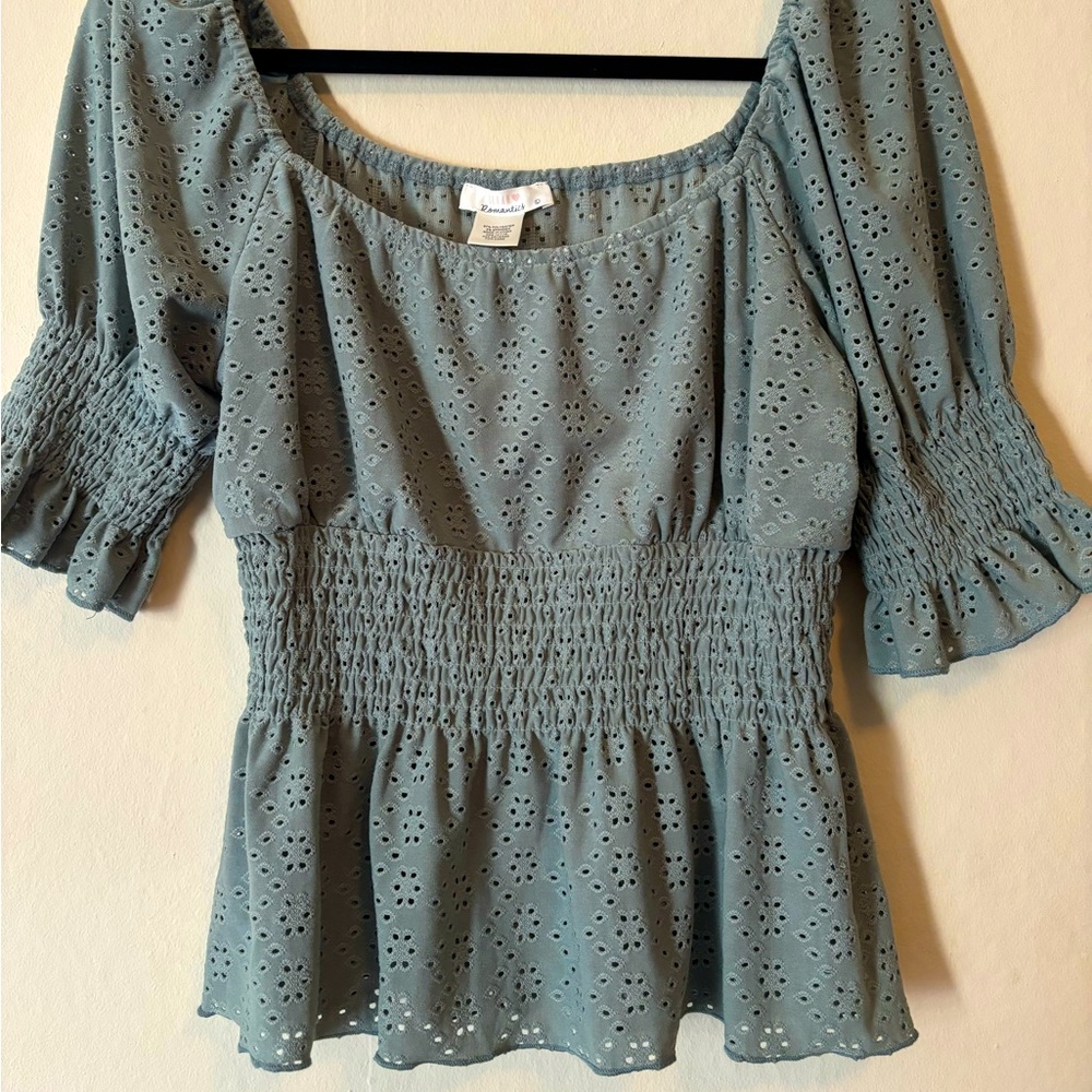 Floral Pattern Babydoll Top